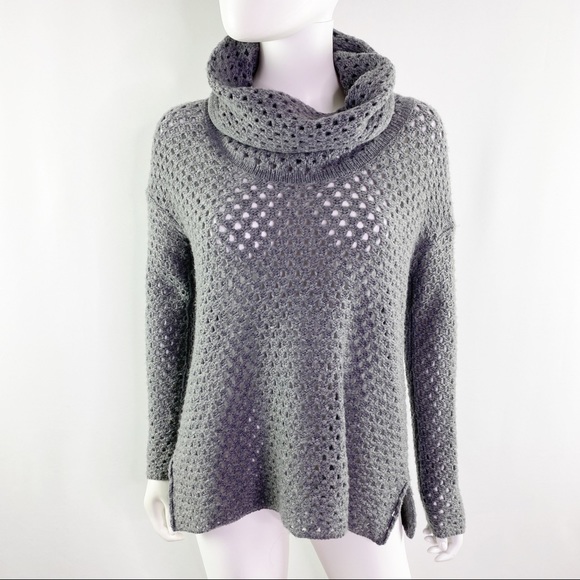 James Perse Women's Gray Knit Turtleneck Sweater - Picture 1 of 11